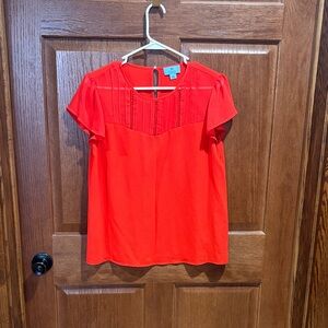 CeCe Bright Red Blouse